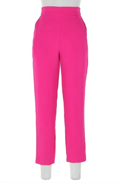 Skies Are Blue Recycled Poly Tapred Pants With Waist Band In Pink