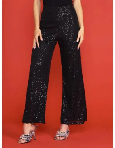 Skies Are Blue Sequin Pants In Black