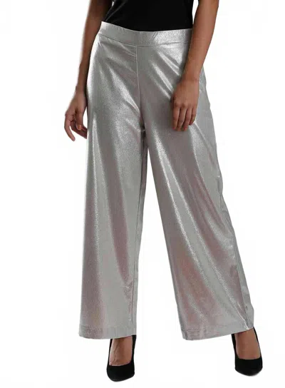 Skies Are Blue Shimmery Party Pants - Plus In Silver