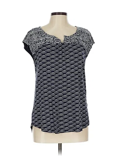 Pre-owned Skies Are Blue Short Sleeve Blouse In Blue