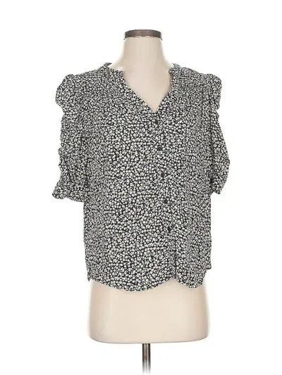 Pre-owned Skies Are Blue Short Sleeve Blouse In Gray