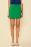Skies Are Blue Side Slit Skort In Green In Green