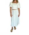 Skies Are Blue Simply Stylish Button Up Skirt In White In White
