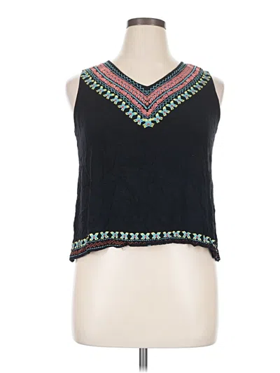 Pre-owned Skies Are Blue Sleeveless Blouse In Black