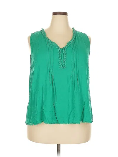 Pre-owned Skies Are Blue Sleeveless Blouse In Green