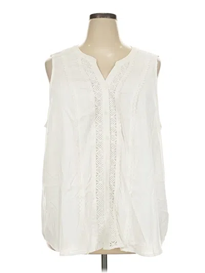 Pre-owned Skies Are Blue Sleeveless Blouse In Ivory