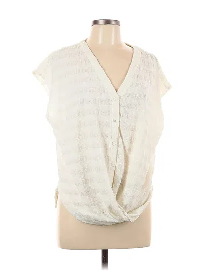 Pre-owned Skies Are Blue Sleeveless Blouse In White
