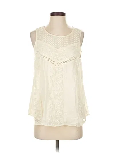 Pre-owned Skies Are Blue Sleeveless Blouse In White