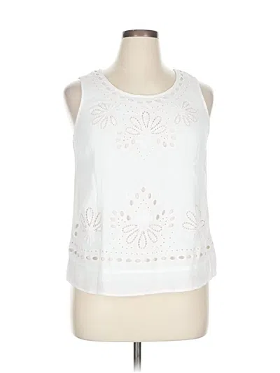 Pre-owned Skies Are Blue Sleeveless Blouse In White