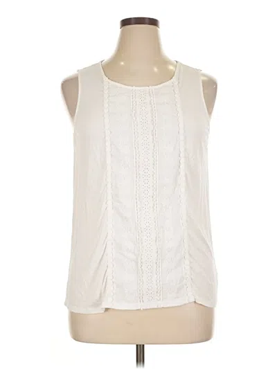 Pre-owned Skies Are Blue Sleeveless Blouse In White