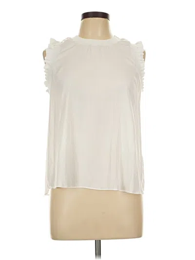 Pre-owned Skies Are Blue Sleeveless Blouse In White