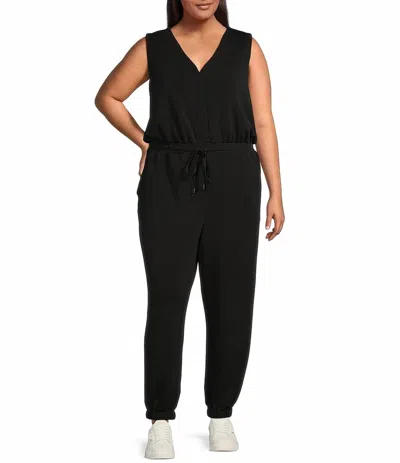 Skies Are Blue Sleeveless Jumpsuit (plus Size) In Black