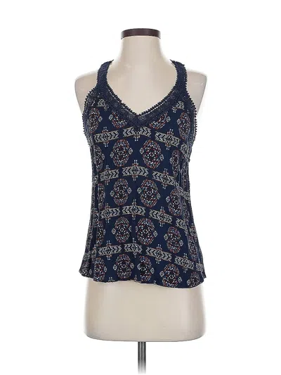 Pre-owned Skies Are Blue Sleeveless Top Blue Halter Neckline Tops