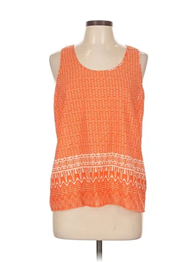 Pre-owned Skies Are Blue Sleeveless Top Orange Scoop Neck Tops