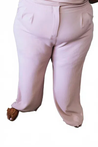 Skies Are Blue Sora High Rise Wide Leg Pants - Plus In Lavender In Purple