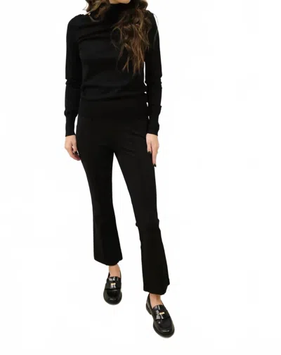 Skies Are Blue Susanna Ponte Knit Kick Flare Pants In Black