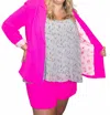 Skies Are Blue Tailored Short - Plus In Ultra Pink In Pink