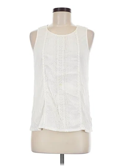Pre-owned Skies Are Blue Tank Top Ivory Halter Neckline Tops