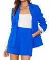 Skies Are Blue Welt Pocket Blazer In Neon Blue In Blue