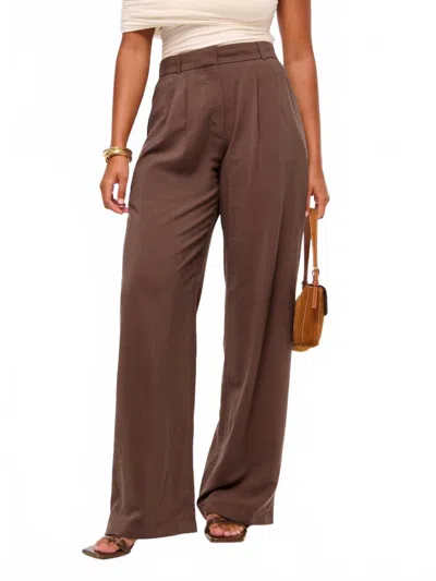 Skies Are Blue Wide Leg Trousers In Espresso In Brown