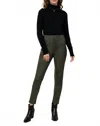 Skies Are Blue Women's Avis Faux Suede Leggings In Dark Olive In Green