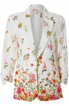 SKIES ARE BLUE WOMEN'S FLORAL BLAZER IN IVORY MULTI