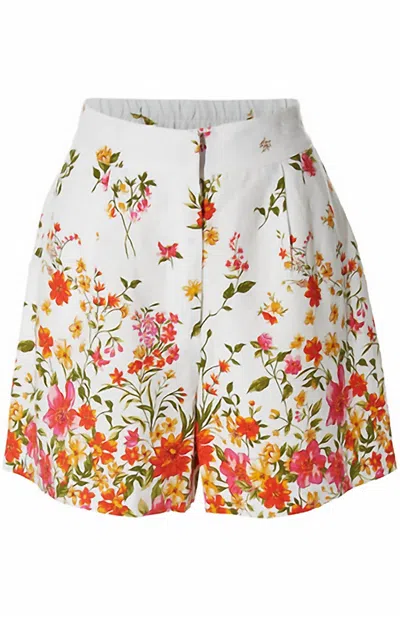 Skies Are Blue Women's Floral Shorts In Ivory Multi In White