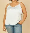 Skies Are Blue Work Tank In White In White
