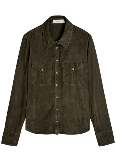 Skiim Caroline Suede Jacket In Green