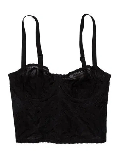 Pre-owned Skiim Nylon Lace Pattern Top W/ Tags In Black