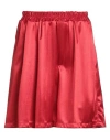 Skill Officine Skill_officine Woman Shorts & Bermuda Shorts Red Size 1 Polyester, Viscose