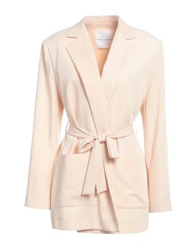 Skills & Genes Woman Blazer Apricot Size 8 Polyester, Elastane In Orange