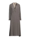 Skills & Genes Woman Midi Dress Beige Size 10 Viscose, Polyester In Beige