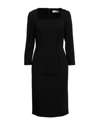 Skills & Genes Woman Midi Dress Black Size 8 Viscose, Polyamide, Elastane