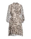 Skills & Genes Woman Mini Dress Beige Size 6 Viscose, Silk, Elastane In Beige