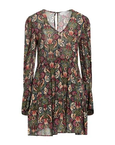 Skills & Genes Woman Mini Dress Green Size 6 Viscose