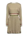 Skills & Genes Woman Mini Dress Green Size 8 Viscose In Green
