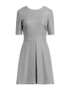 Skills & Genes Woman Mini Dress Light Grey Size 10 Wool, Polyamide, Viscose, Polyester, Elastane In Grey