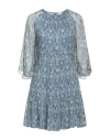 Skills & Genes Woman Mini Dress Pastel Blue Size 8 Viscose In Blue