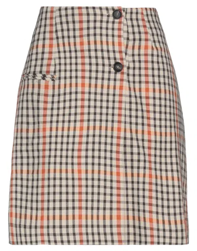 Skills & Genes Mini Skirts In Beige