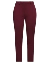 Skills & Genes Woman Pants Burgundy Size 4 Polyester, Cotton, Viscose, Elastane In Red