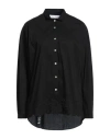 Skills & Genes Woman Shirt Black Size 6 Cotton, Polyamide, Elastane In Black