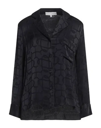 Skills & Genes Woman Shirt Midnight Blue Size 6 Viscose