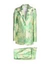 Skills & Genes Woman Suit Light Green Size 10 Acetate, Polyester