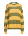 Skills & Genes Woman Sweater Yellow Size L Acrylic, Mohair Wool, Polyamide In Multi