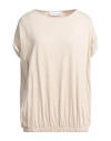 Skills & Genes Woman T-shirt Beige Size Xs Cotton In Beige