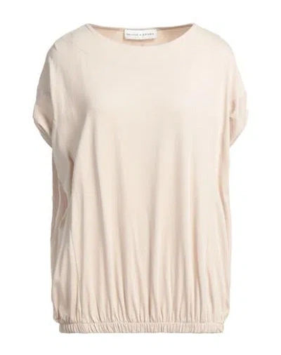 Skills & Genes Woman T-shirt Beige Size Xs Cotton