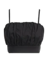 Skills & Genes Woman Top Black Size 2 Cotton In Black