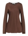 Skills & Genes Woman Top Brown Size L Viscose
