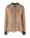 Skills & Genes Woman Top Camel Size 10 Viscose In Beige